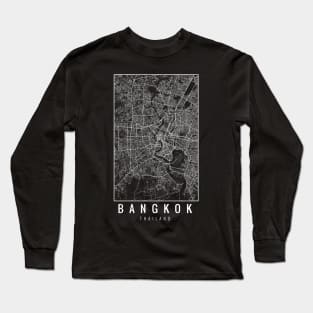 Bangkok Thailand Minimalist Map Long Sleeve T-Shirt